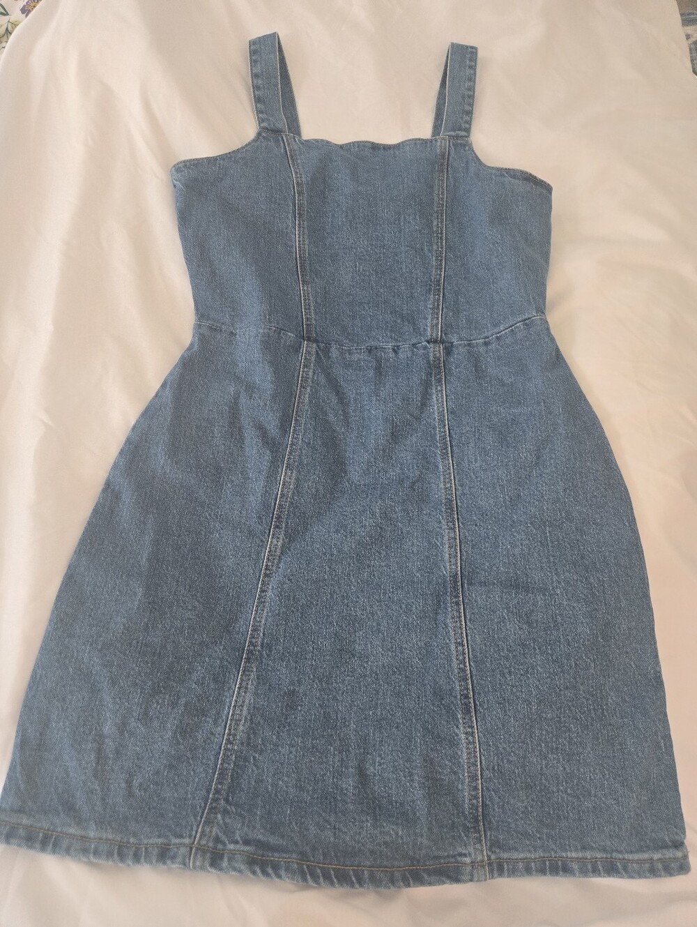 Art Class Girls XL 14/16 Denim Fit & Flare Mini Dress Square Neck